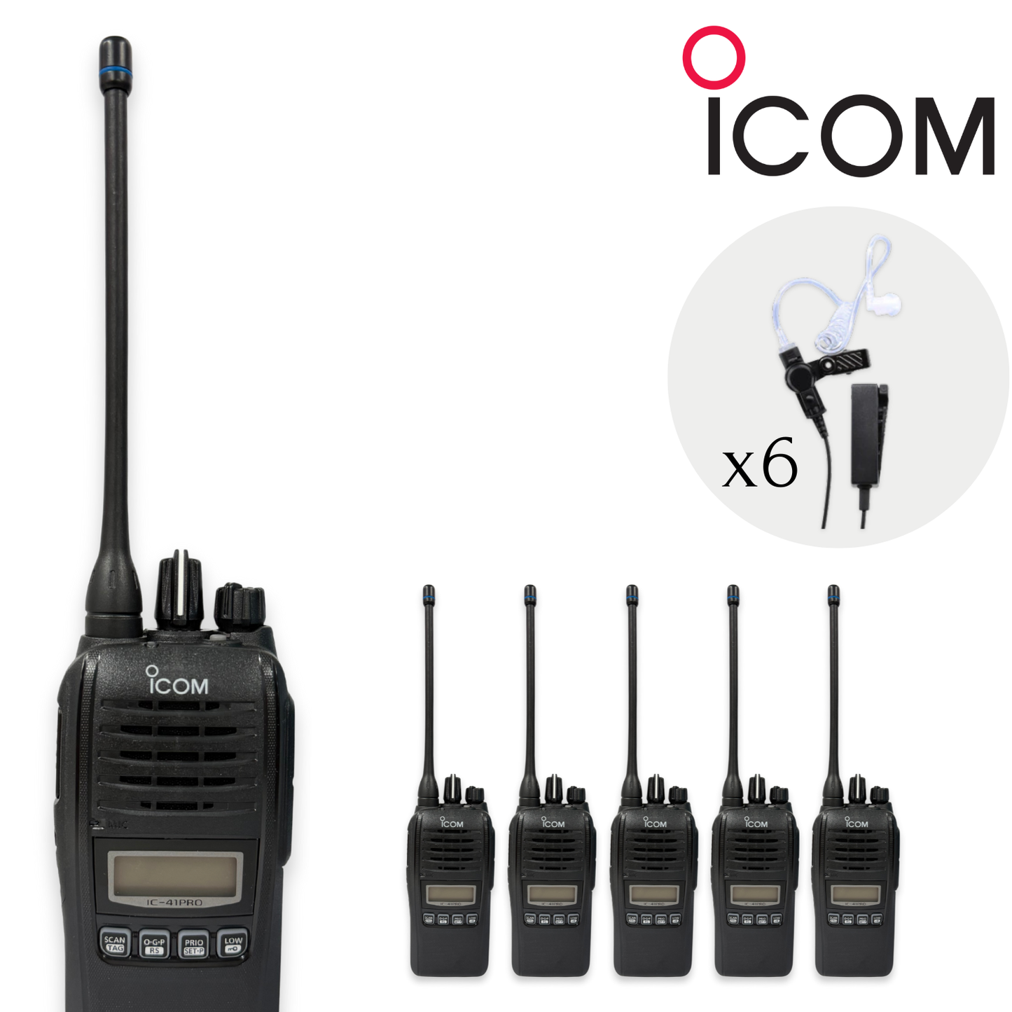 Icom IC-41 Pro - Security & Retail Basic 6 Pack