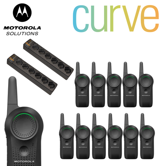Motorola CURVE Enhanced Digital Radio Device 12 Pack + 2 x Motorola 6 Bay Charger