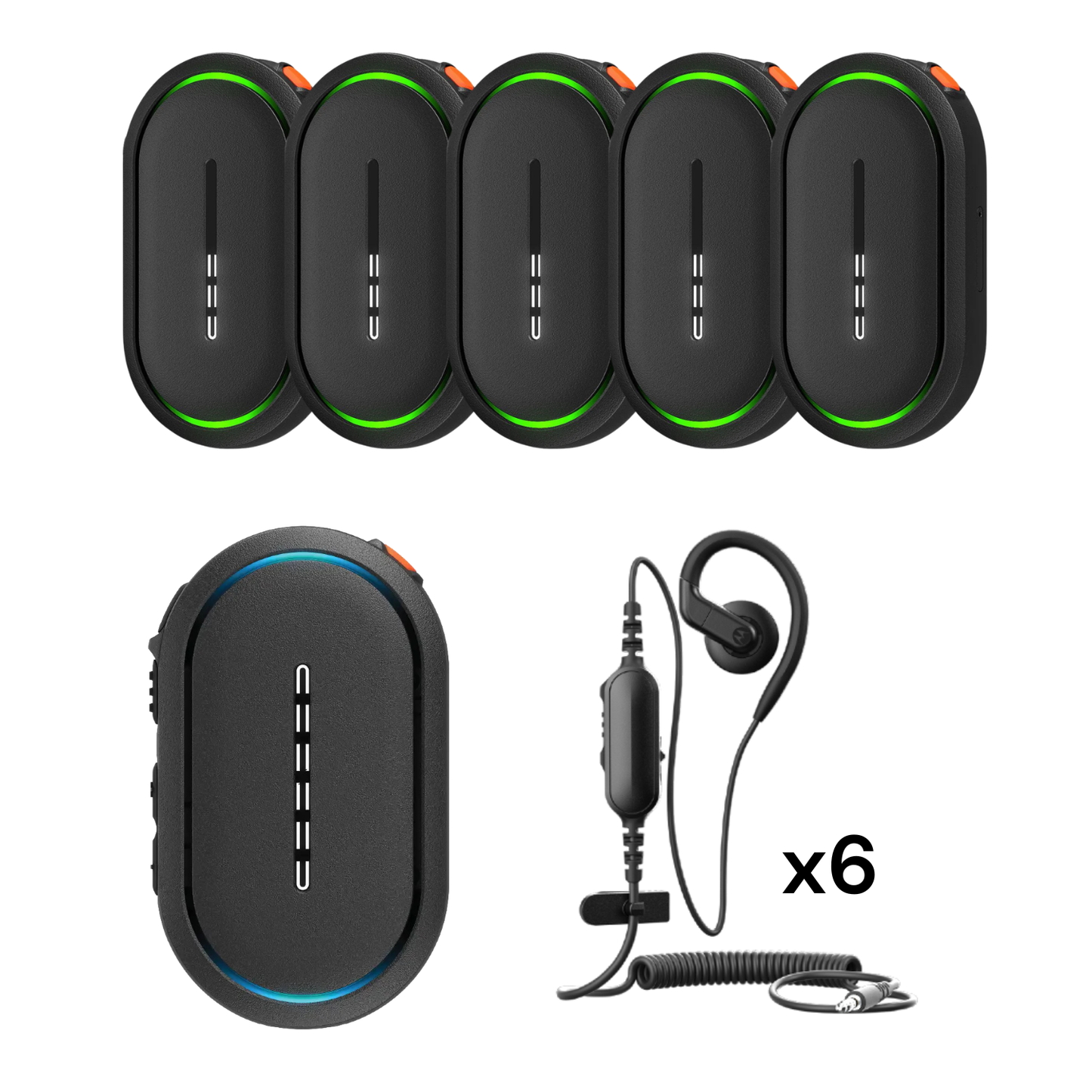 Motorola WAVE TLK 25 6-Pack | Optional 6-Bay Charger (Earpieces Included)