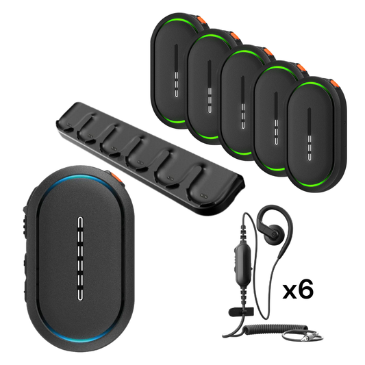 Motorola WAVE TLK 25 6-Pack | Optional 6-Bay Charger (Earpieces Included)