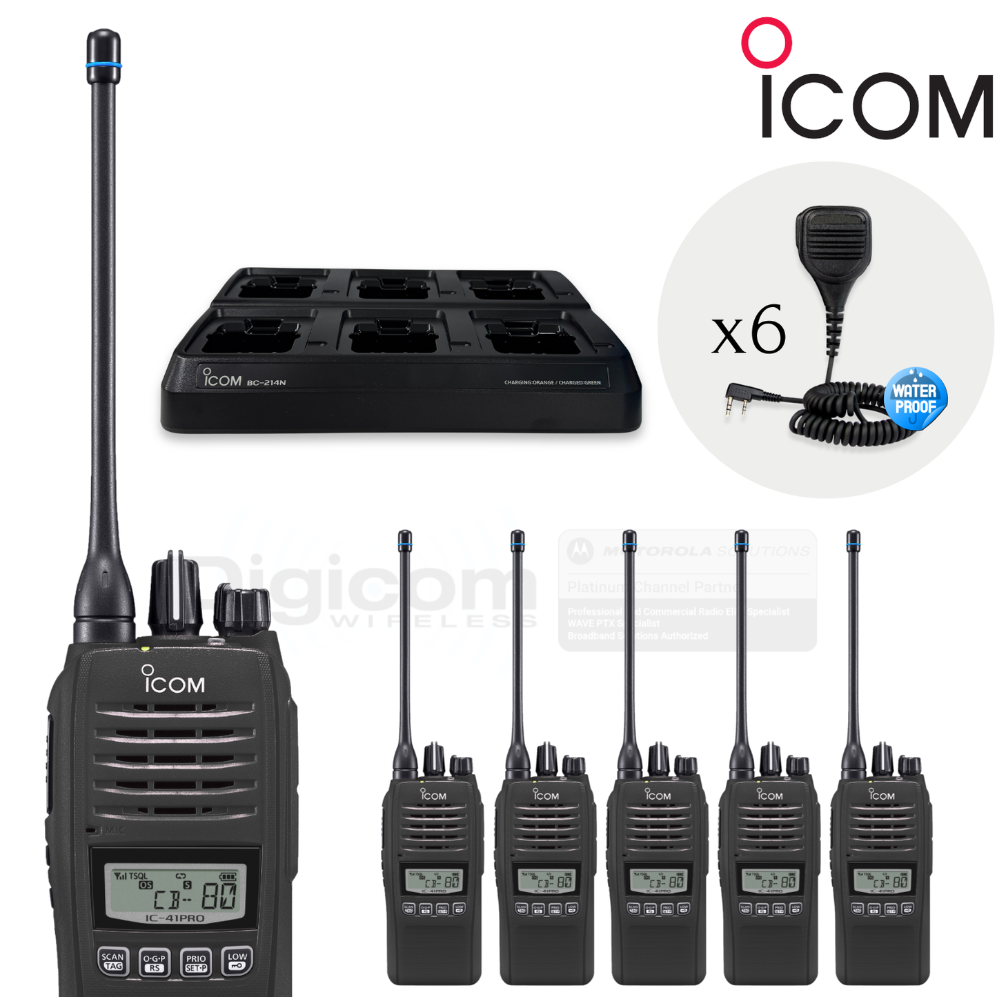 Icom IC-41 Pro - Tradie 6 Pack