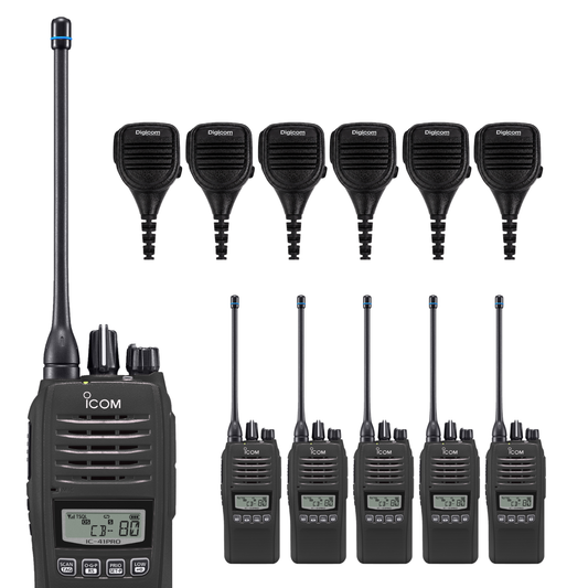 Icom IC-41 Pro 6 Pack | Standard Speaker Mics (Tradie)