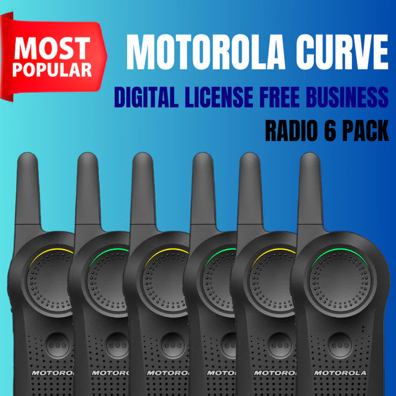 Motorola CURVE Enhanced Digital Radio Device 6 Pack + 1 x Motorola 6 Bay Charger