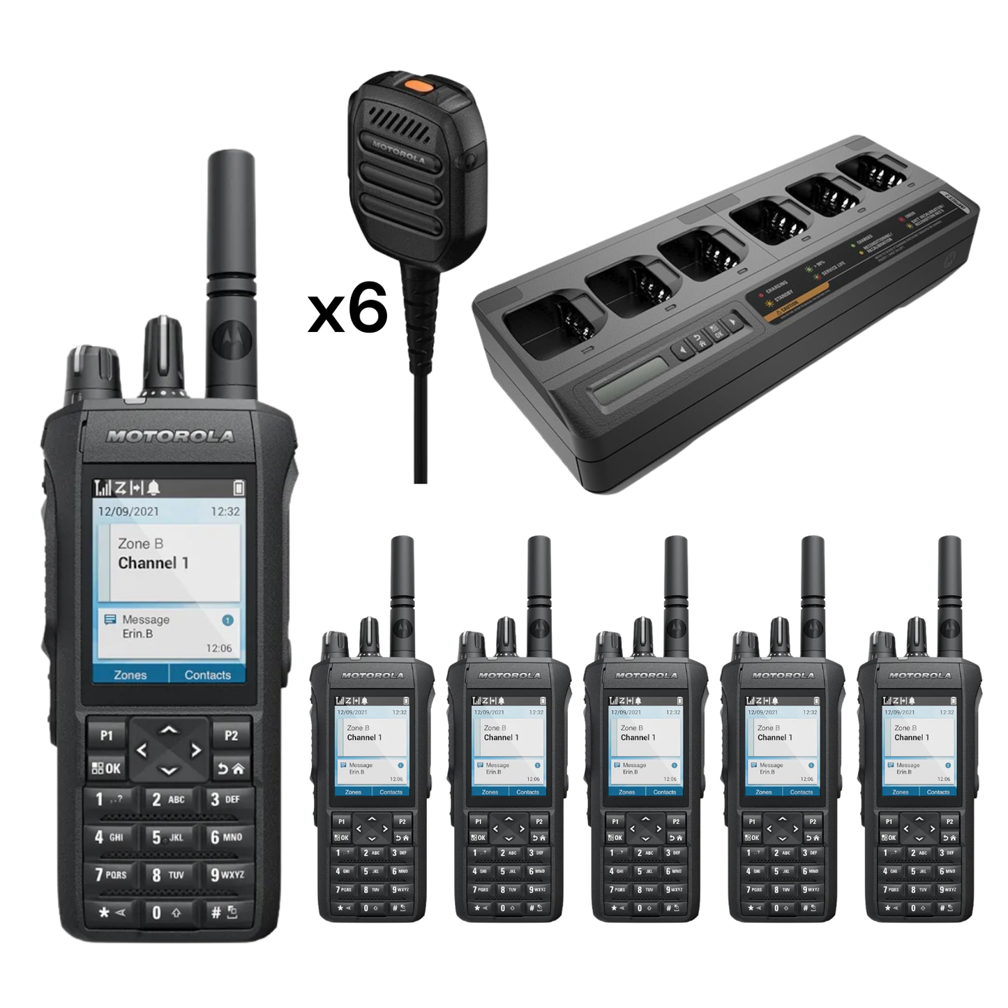 Motorola R7 6 Pack | Digital UHF Full Keypad Display GNSS Premium (MDH06RDN9XA2AN-AU)